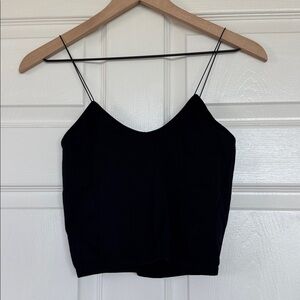 Intimately Free people Black Spaghetti Strap Crop Top